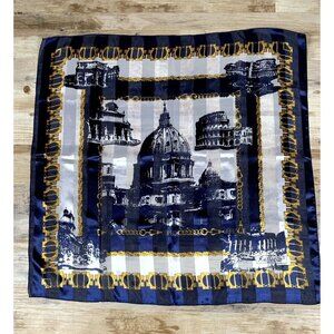 Beautiful Rome Roma Italy Themed Scarf - 39" square